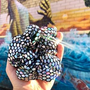 💿3 PACK DISCO BLING LUXURY HANDMADE SCRUNCHIES